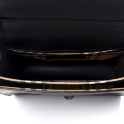 Burberry Calfskin Perforated Small Macken Crossbody Bag Black 4 of 8