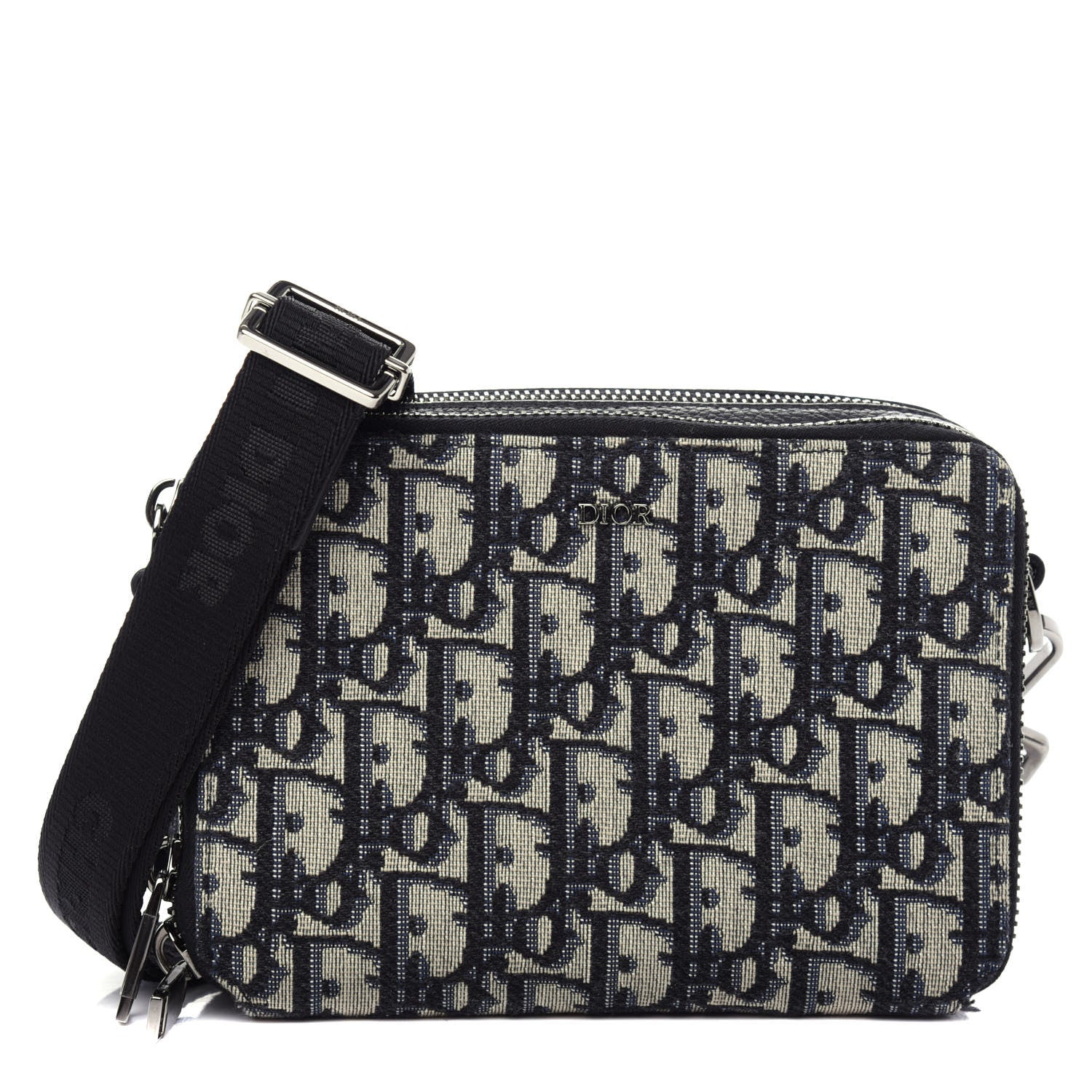 Christian Dior Oblique Pouch Navy Blue 1 of 12