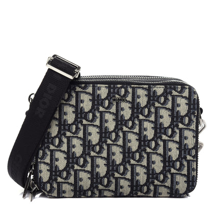 Christian Dior Oblique Pouch Navy Blue 1 of 12