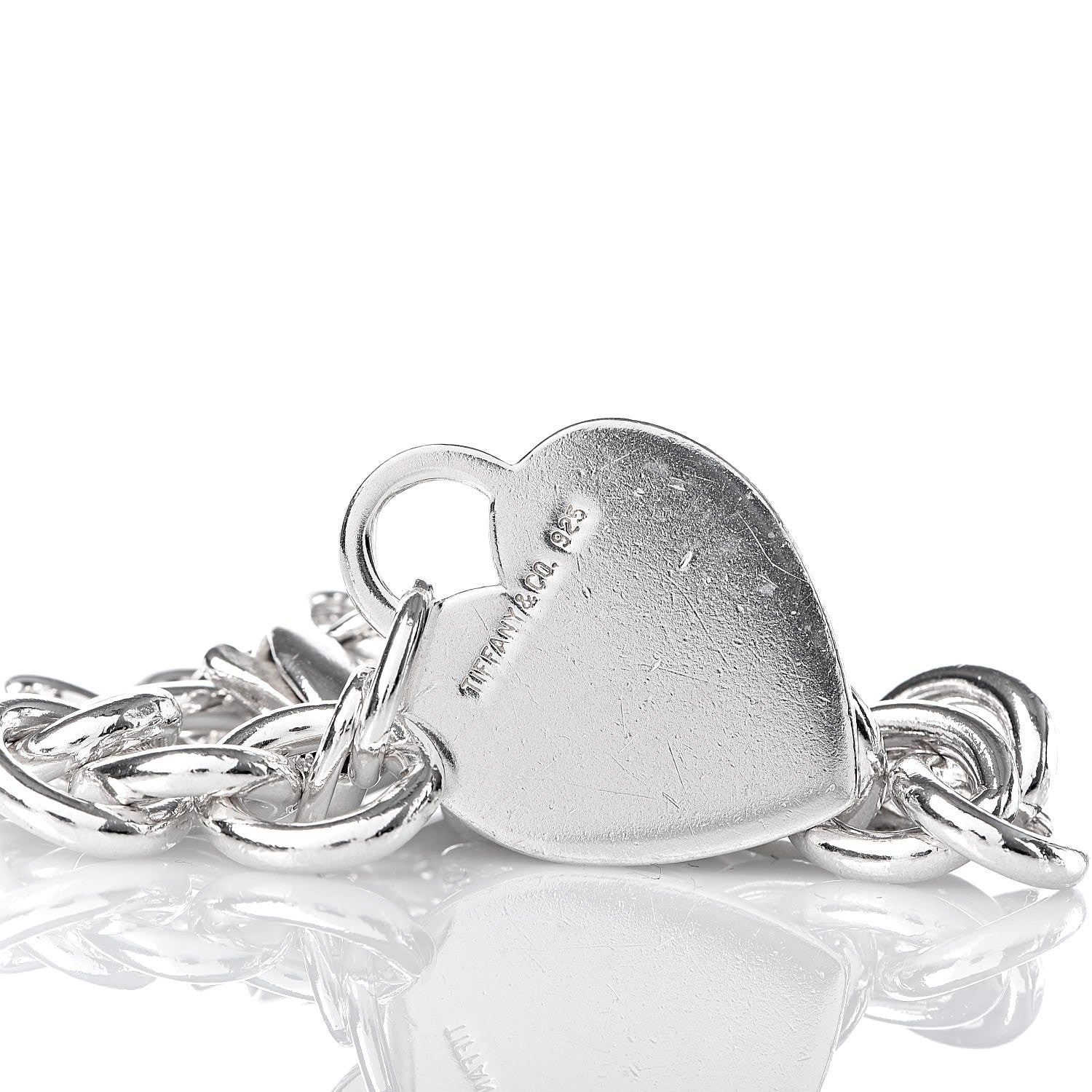 Tiffany Sterling Silver Heart Tag Charm Bracelet 5 of 5