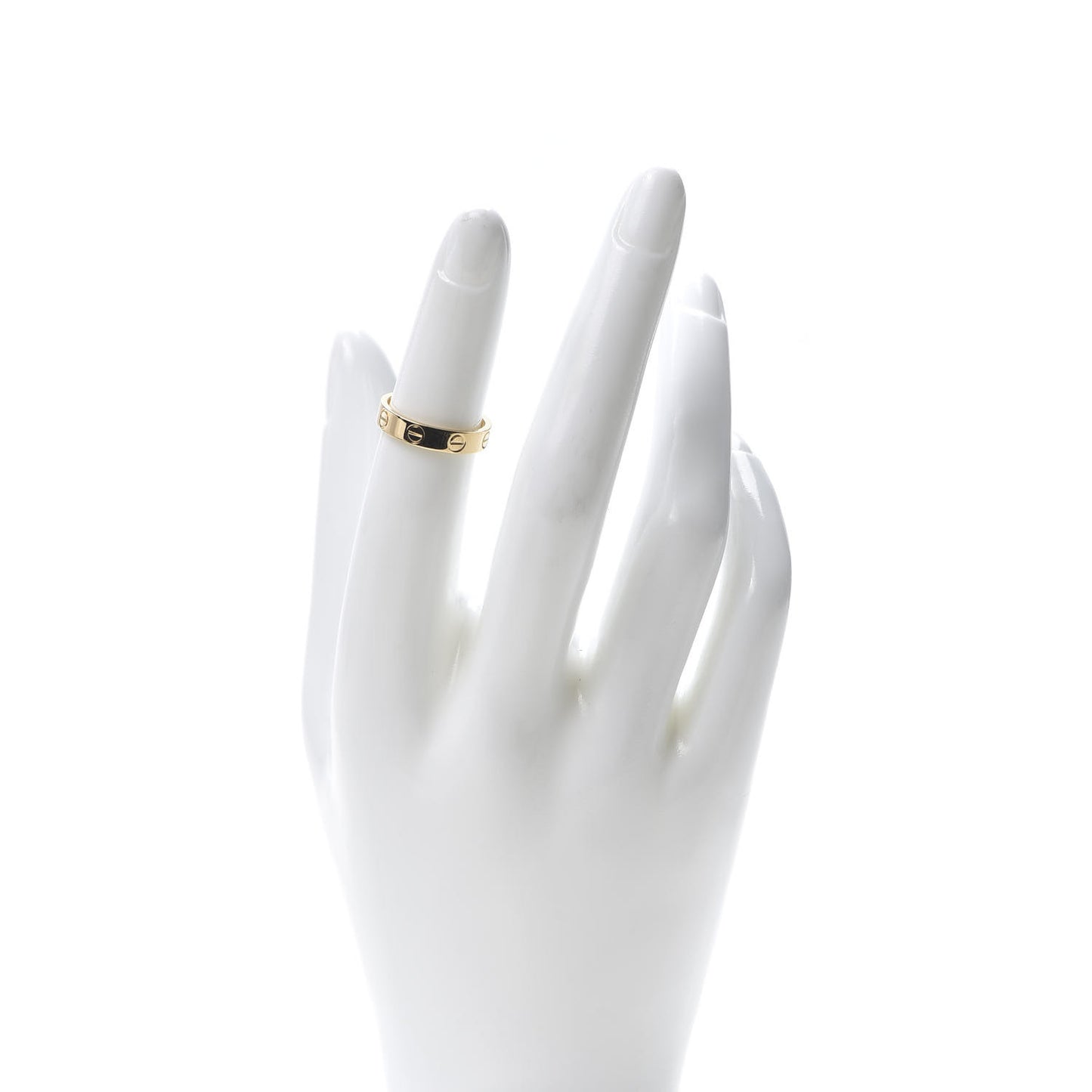 18K Yellow Gold 3.5mm LOVE Wedding Band Ring 48 4.5