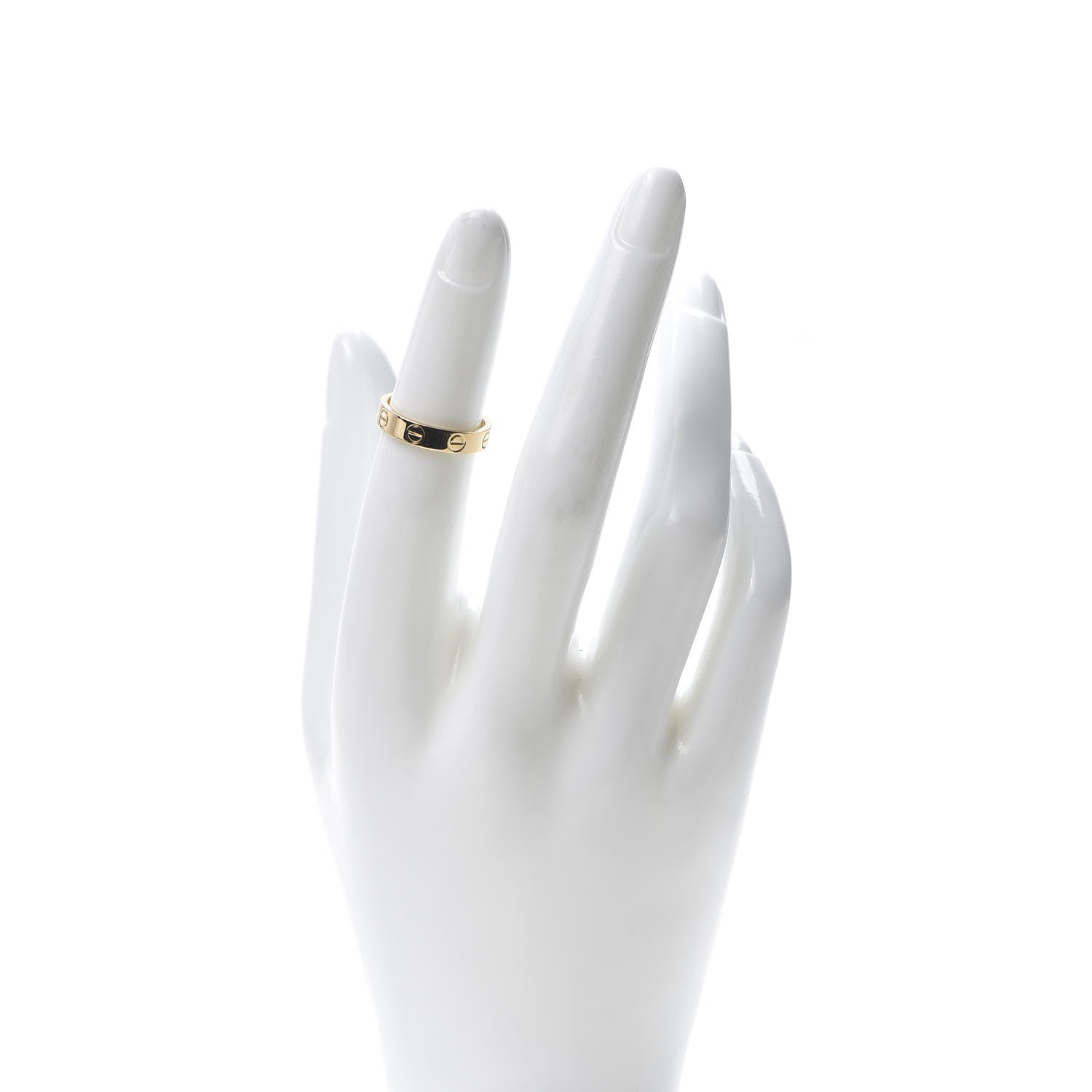 Cartier 18K Yellow Gold 3.5mm LOVE Wedding Band Ring 48 4.5 2 of 5