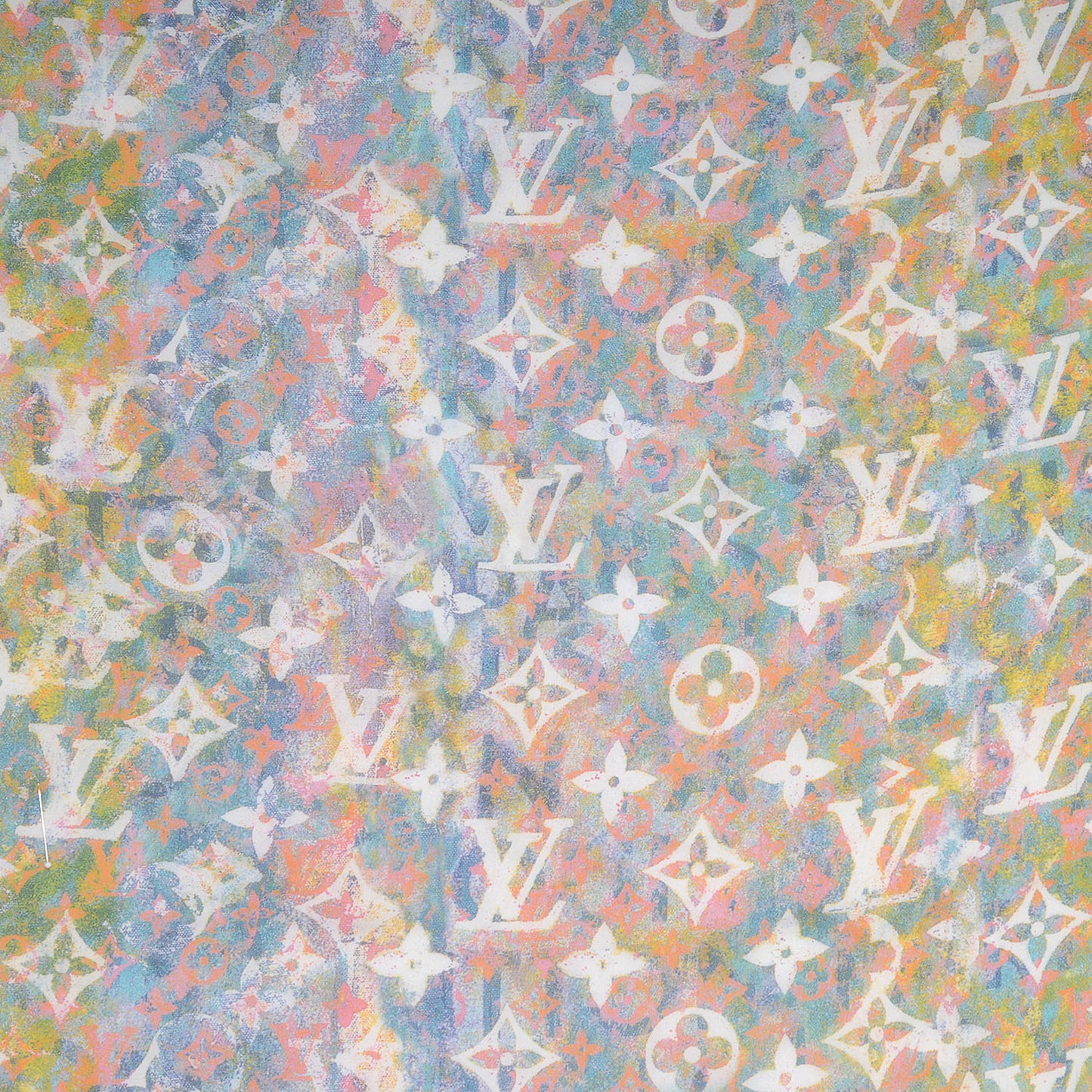 Silk Monogram Richard Prince Watercolor Scarf