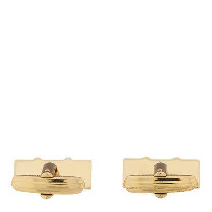 Christian Dior Homme Logo Cufflinks Gold Silver 6 of 9