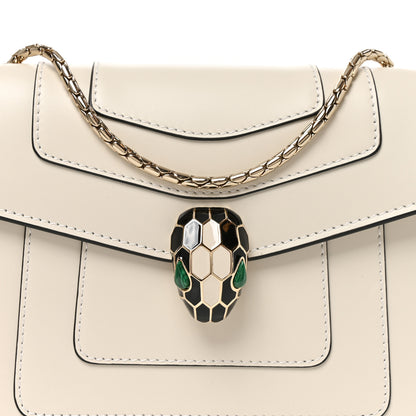 Bulgari Calfskin Small Serpenti Forever Crossbody Bag White Agate 7 of 9