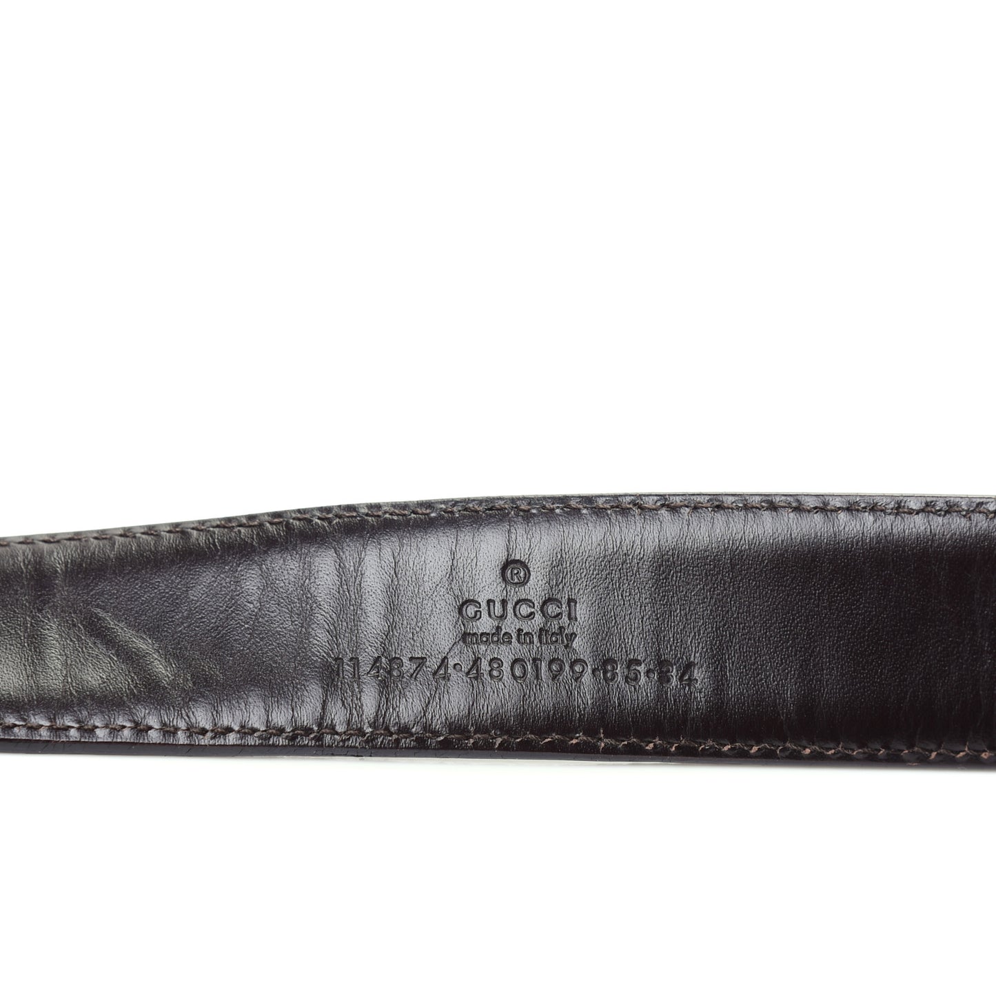 Monogram Interlocking G Belt 85 34 Dark Brown