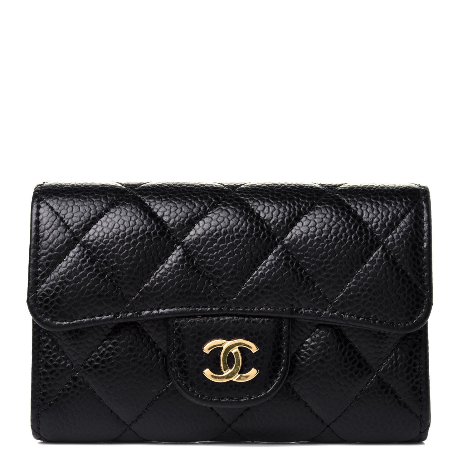 Chanel Caviar Quilted Flap Card Holder Black 1 of 4