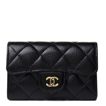 Chanel Caviar Quilted Flap Card Holder Black 1 of 4