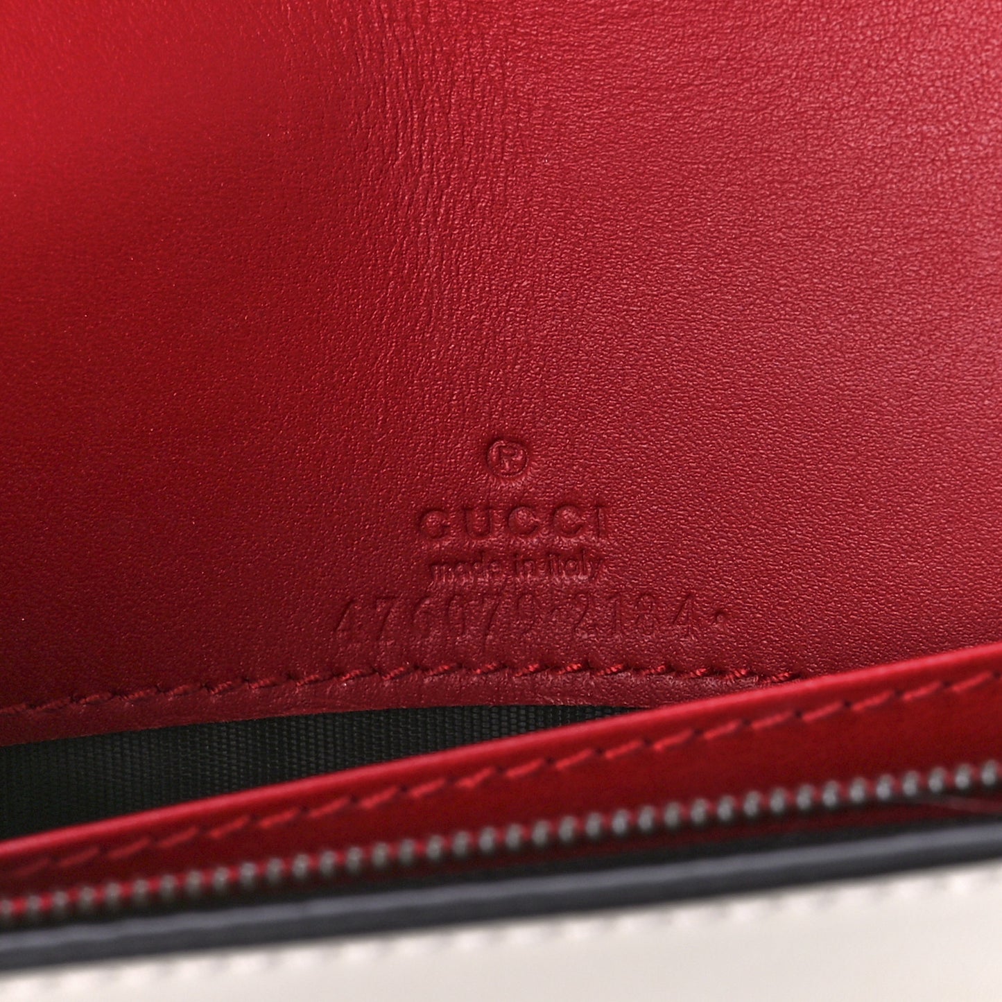 Calfskin Queen Margaret Chain Wallet Blue Agata Hibiscus Red Mystic White