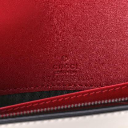 Gucci Calfskin Queen Margaret Chain Wallet Blue Agata Hibiscus Red Mystic White 6 of 11
