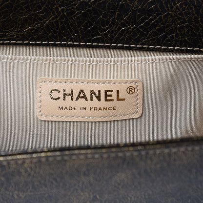 Chanel Cracked Metallic Calfskin Quilted Medium Boy Flap Gold 6 of 10