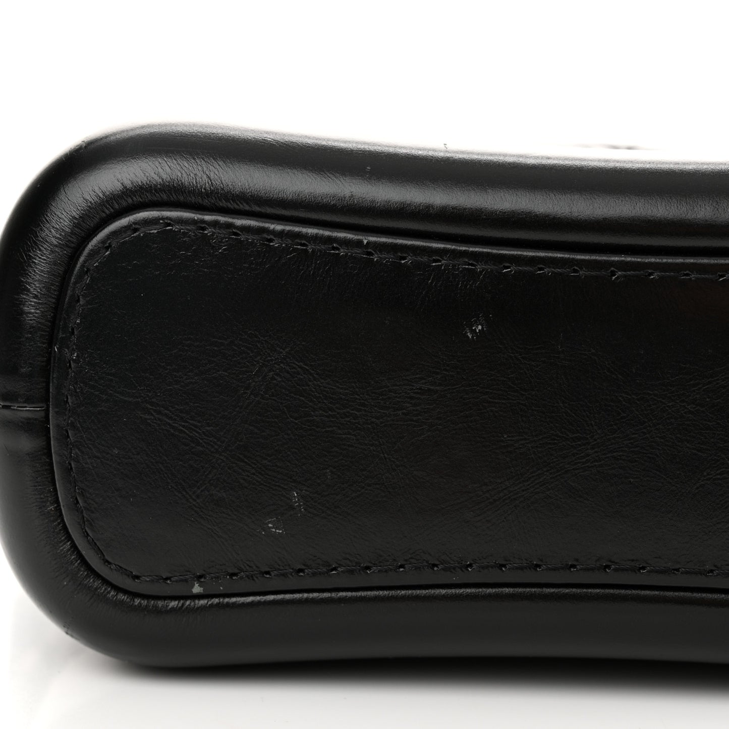 Aged Calfskin Quilted Small Gabrielle Hobo Black