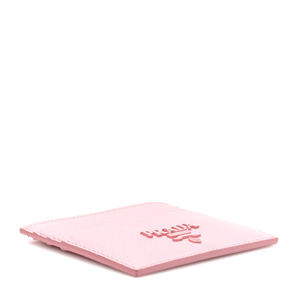 Prada Saffiano Shine Monochrome Card Holder Peonia 4 of 7