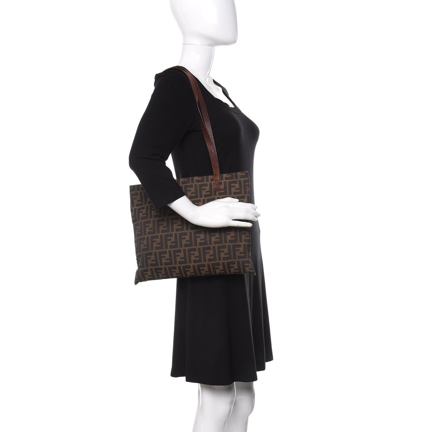 Fendi Zucca Small Tote Tobacco 2 of 9