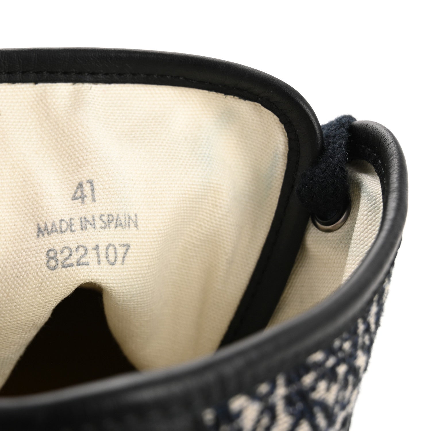 Loewe Jacquard Anagram Calfskin High Top Sneakers 41 Navy 8 of 10