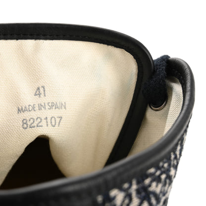Loewe Jacquard Anagram Calfskin High Top Sneakers 41 Navy 8 of 10