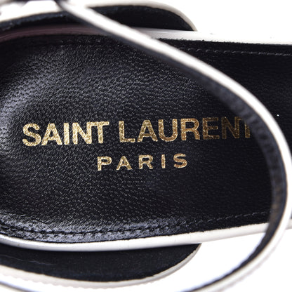 Saint Laurent Patent Calfskin 110 Opyum Sandals 38.5 Neutro 7 of 10