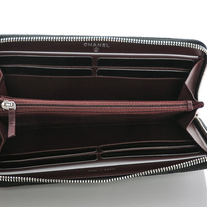 Chanel Caviar Quilted Large Gusset Zip Around Wallet Black 5 of 8