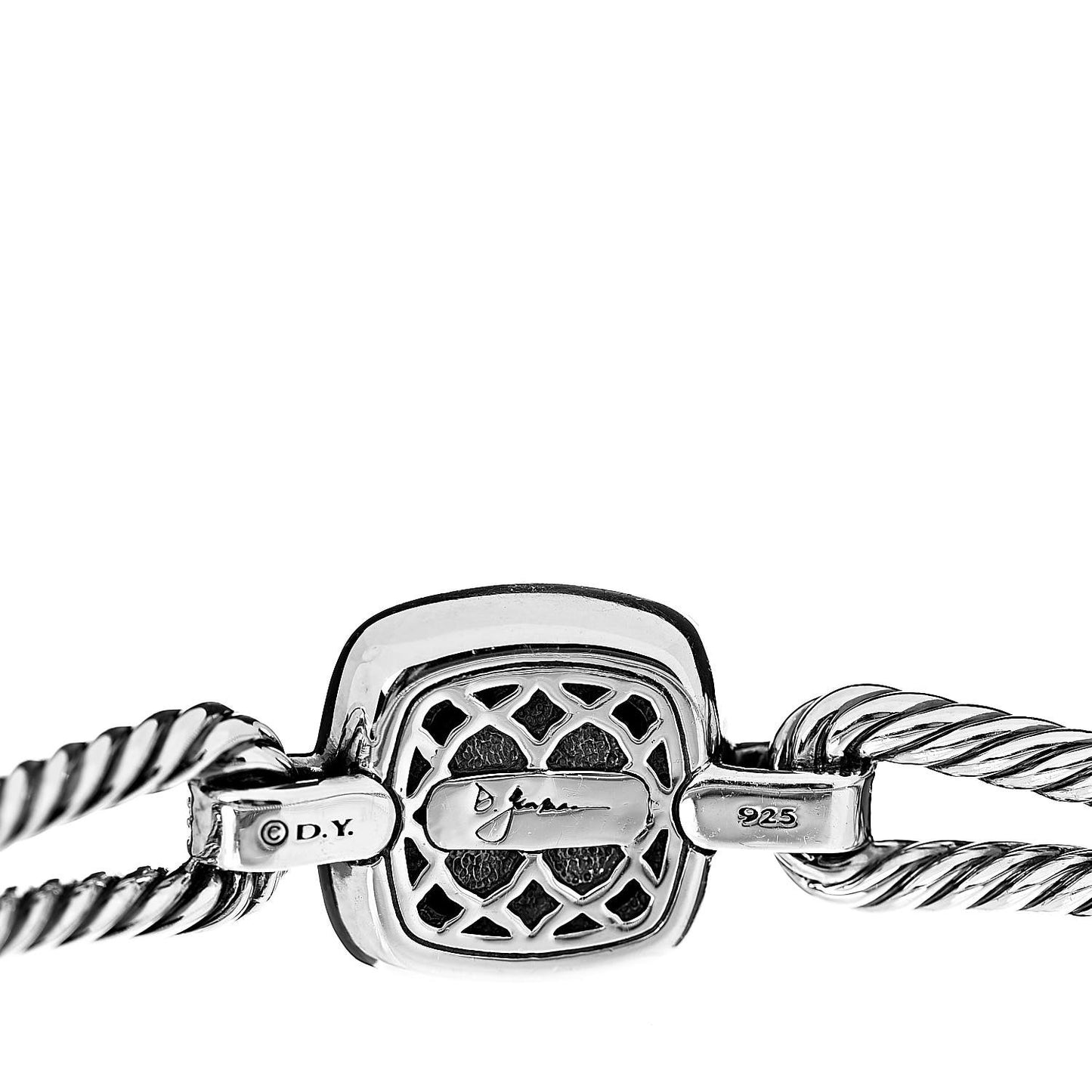 Sterling Silver Diamond Black Orchid Albion Cable Bracelet