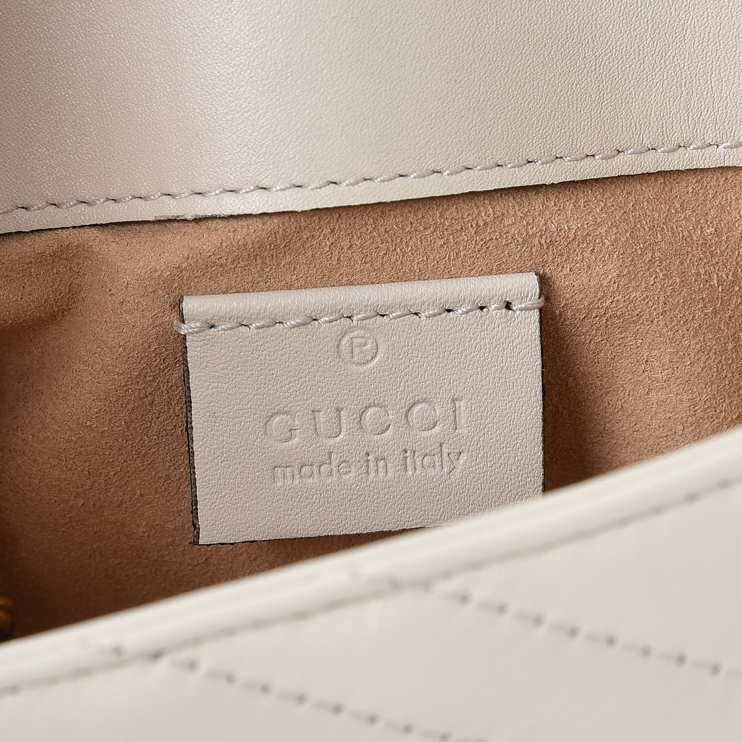 Calfskin Matelasse Super Mini GG Marmont Shoulder Bag White