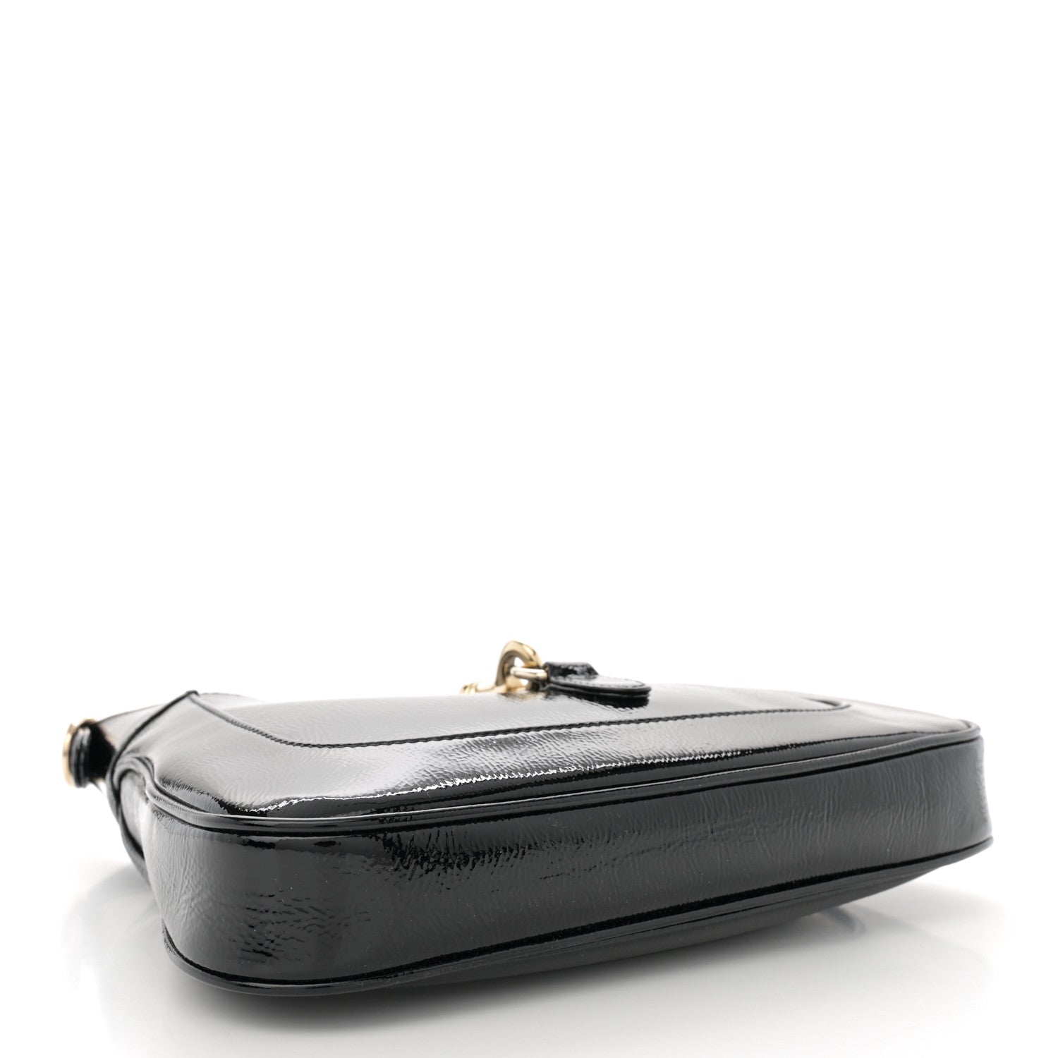 Gucci Patent Calfskin Small Jackie Shoulder Bag Black 4 of 10