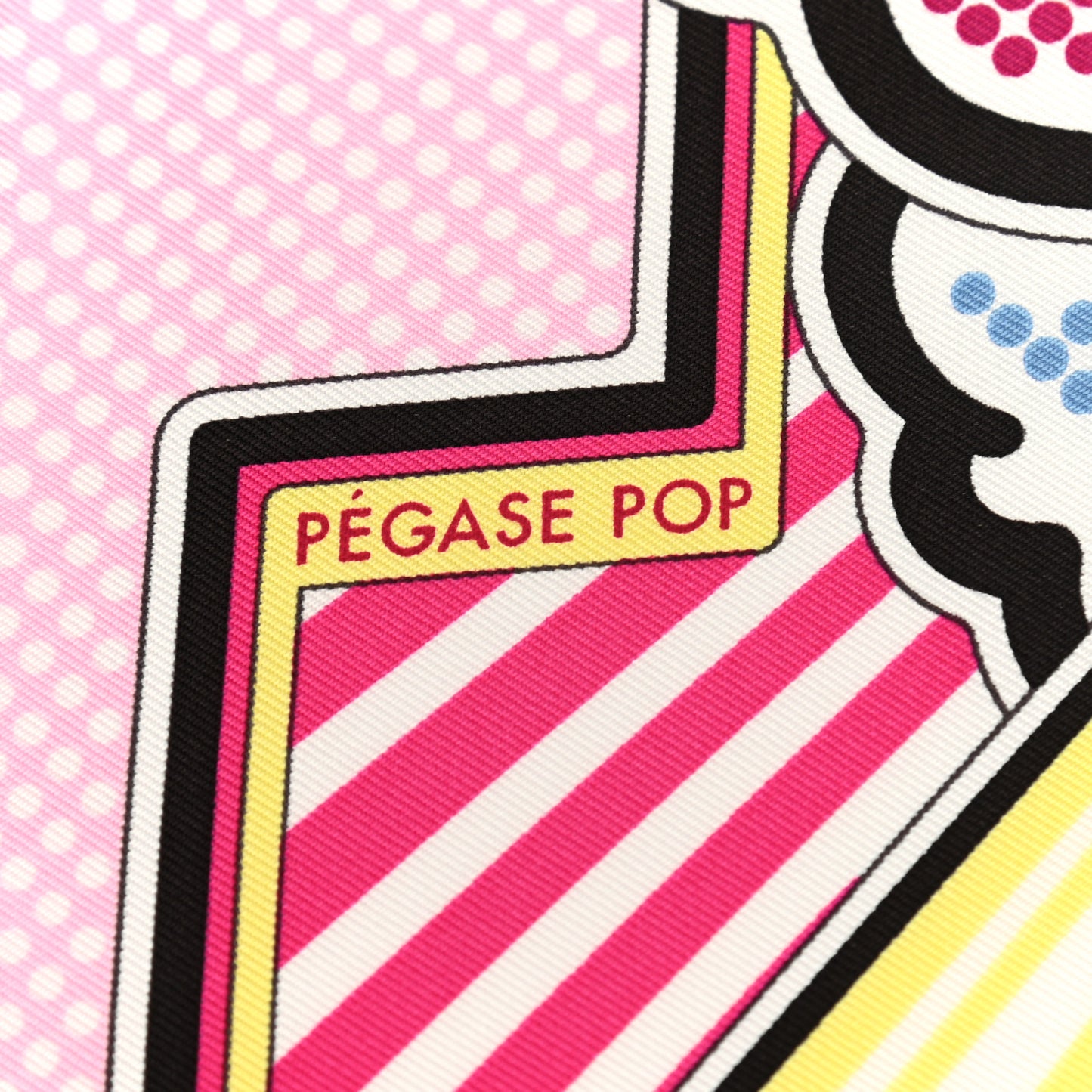 Silk Pegase Pop Scarf 45 Rose Bleu Jaune