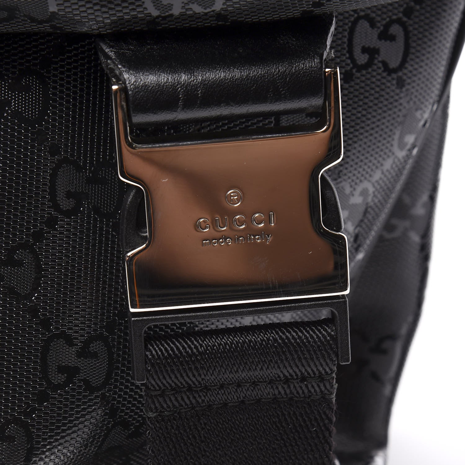 Gucci Imprime Monogram Medium Web 500 by Gucci Double Buckle Flap Messenger Bag Black 11 of 14