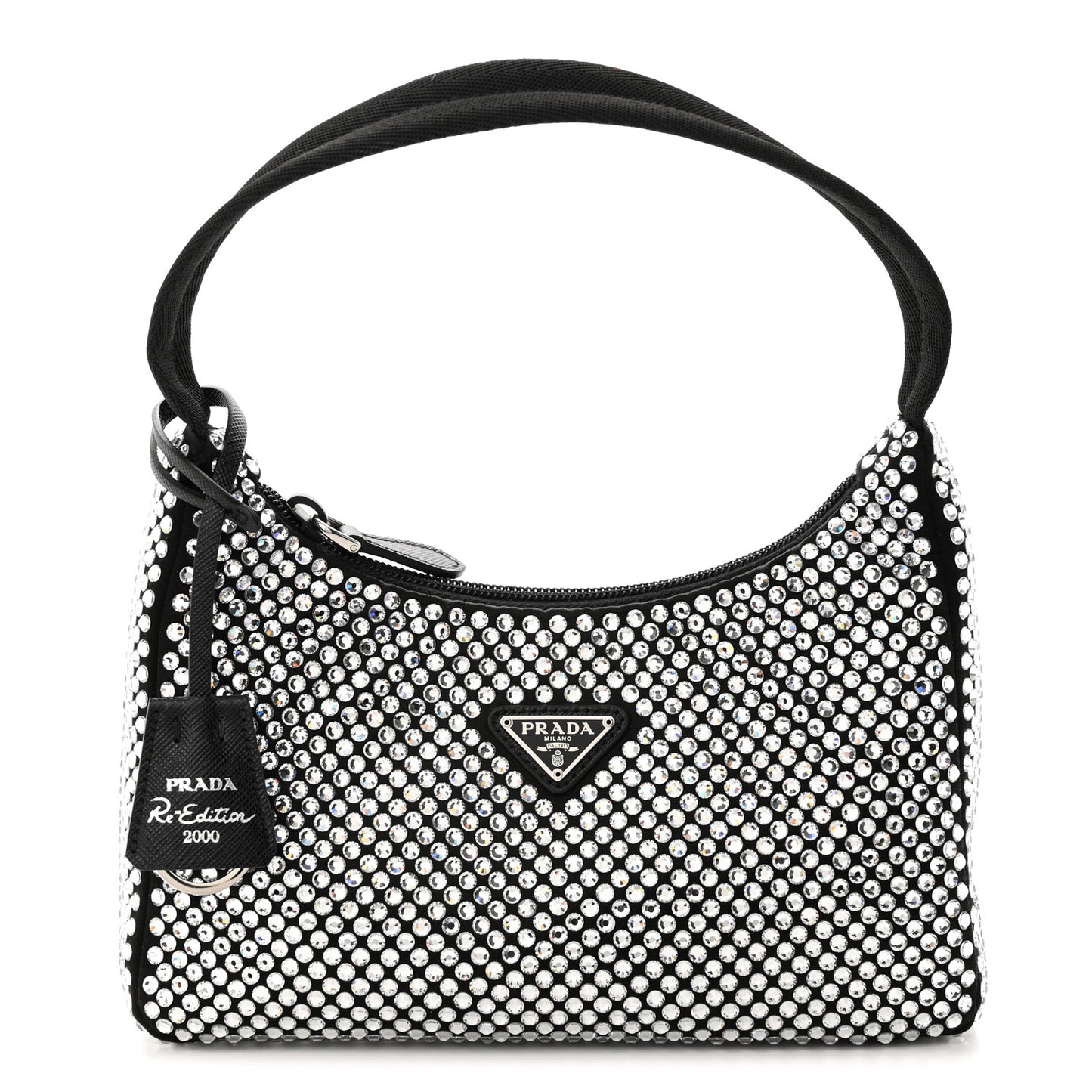 Satin Crystal Mini Re-Edition 2000 Bag Cristal