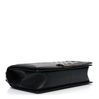 Chanel Lambskin Chevron Quilted New Medium Boy Flap Black 4 of 10