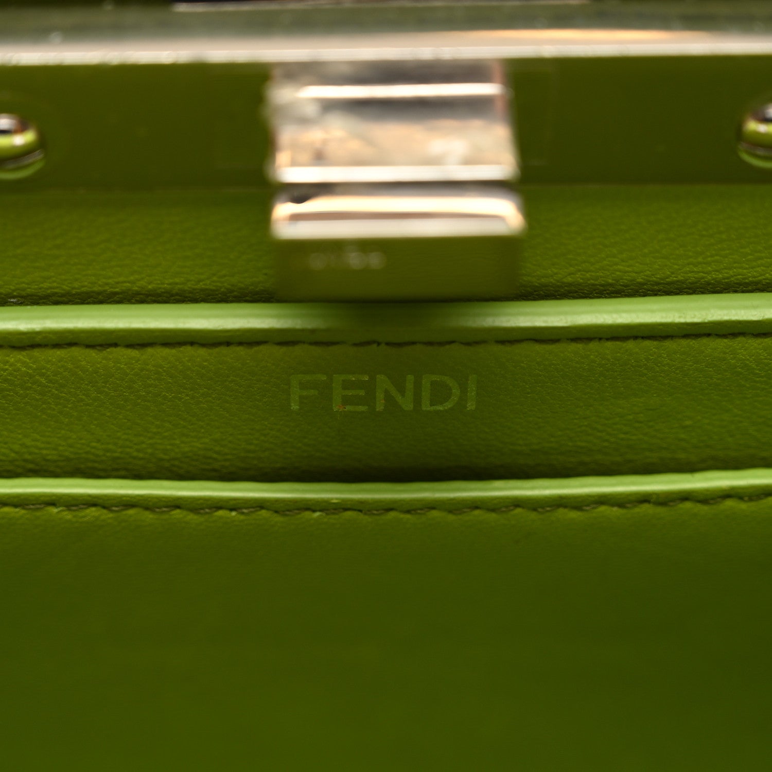 Fendi Shiny Nappa Petite Peekaboo I SEE U Satchel Wasabi 1520309