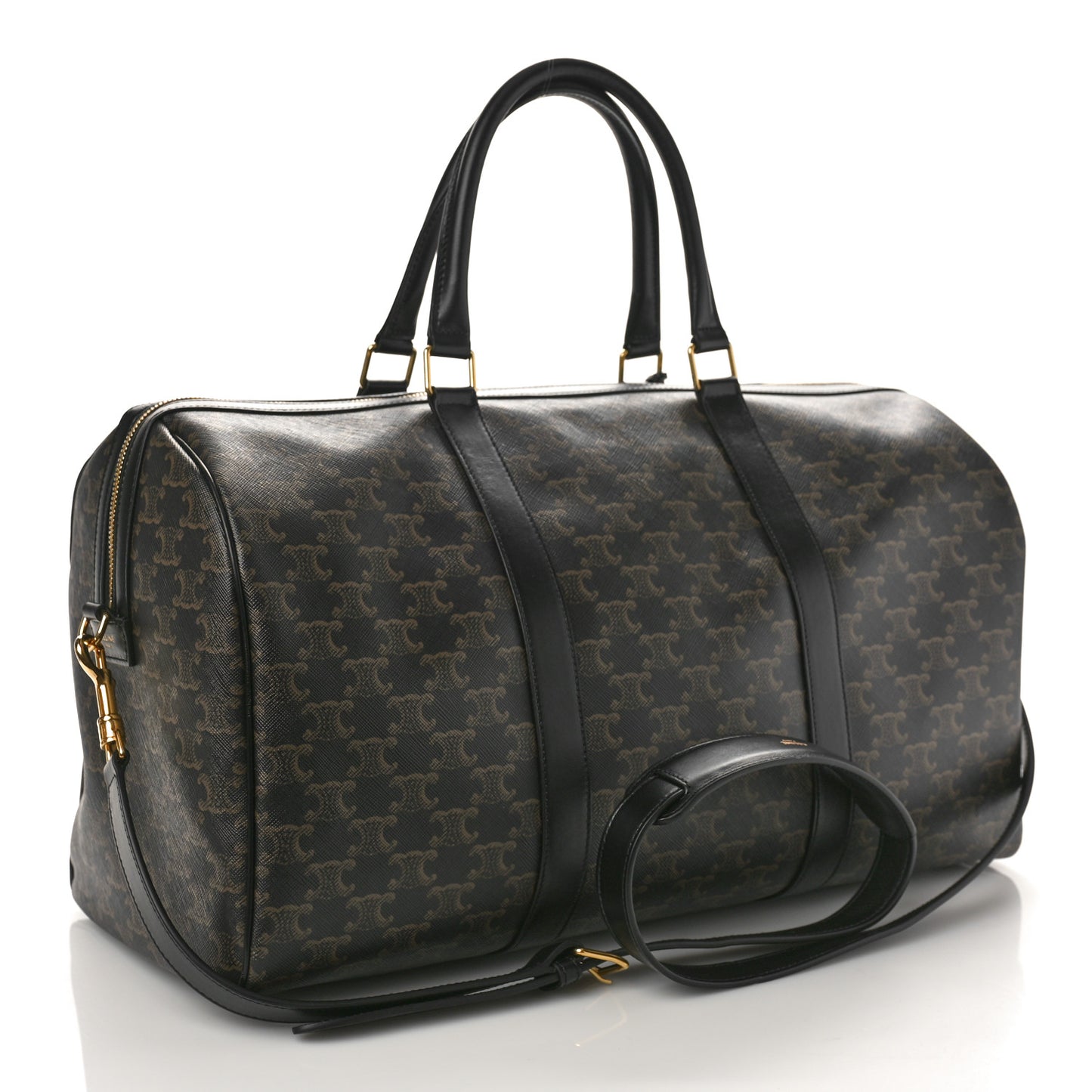 Triomphe Canvas Medium Travel Duffle Black