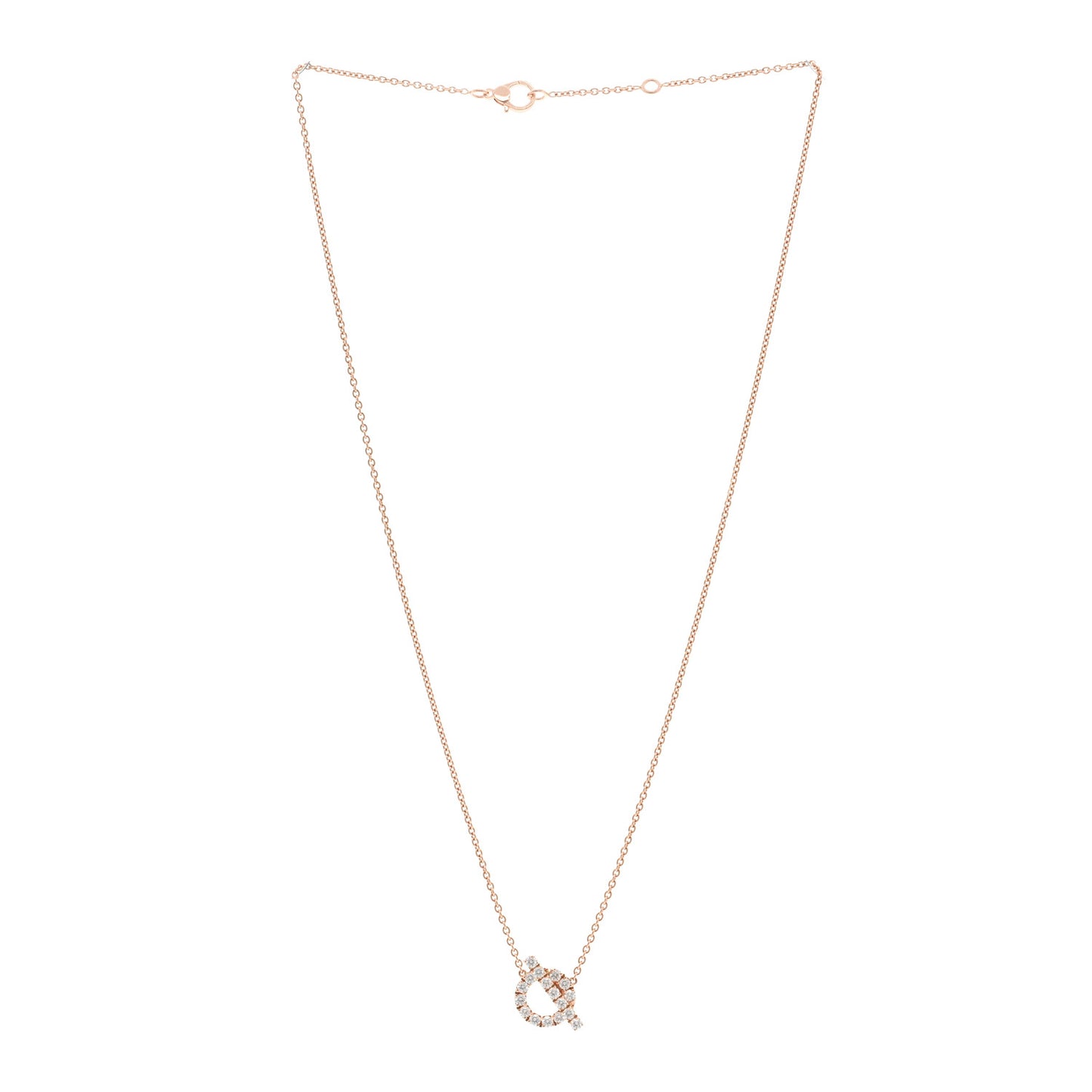 18K Rose Gold Diamond Finesse Pendant Necklace
