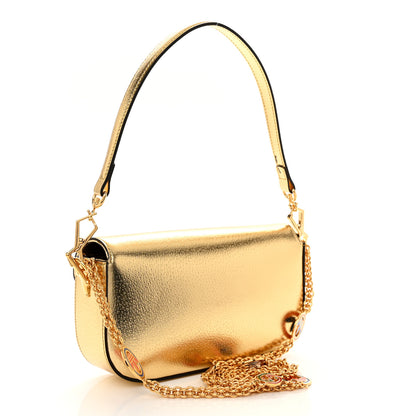 Gucci X ADIDAS Textured Dollar Calfskin Web Trefoil Horsebit 1955 Shoulder Bag King Gold Black 3 of 12