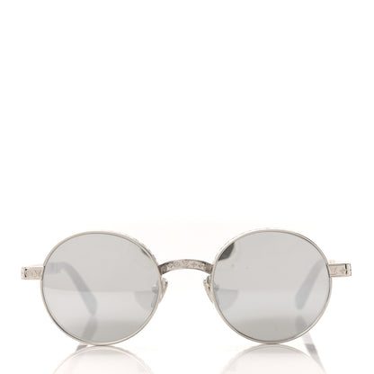 Louis Vuitton Metal Engraved The LV Round Sunglasses Z1764U Silver 3 of 5