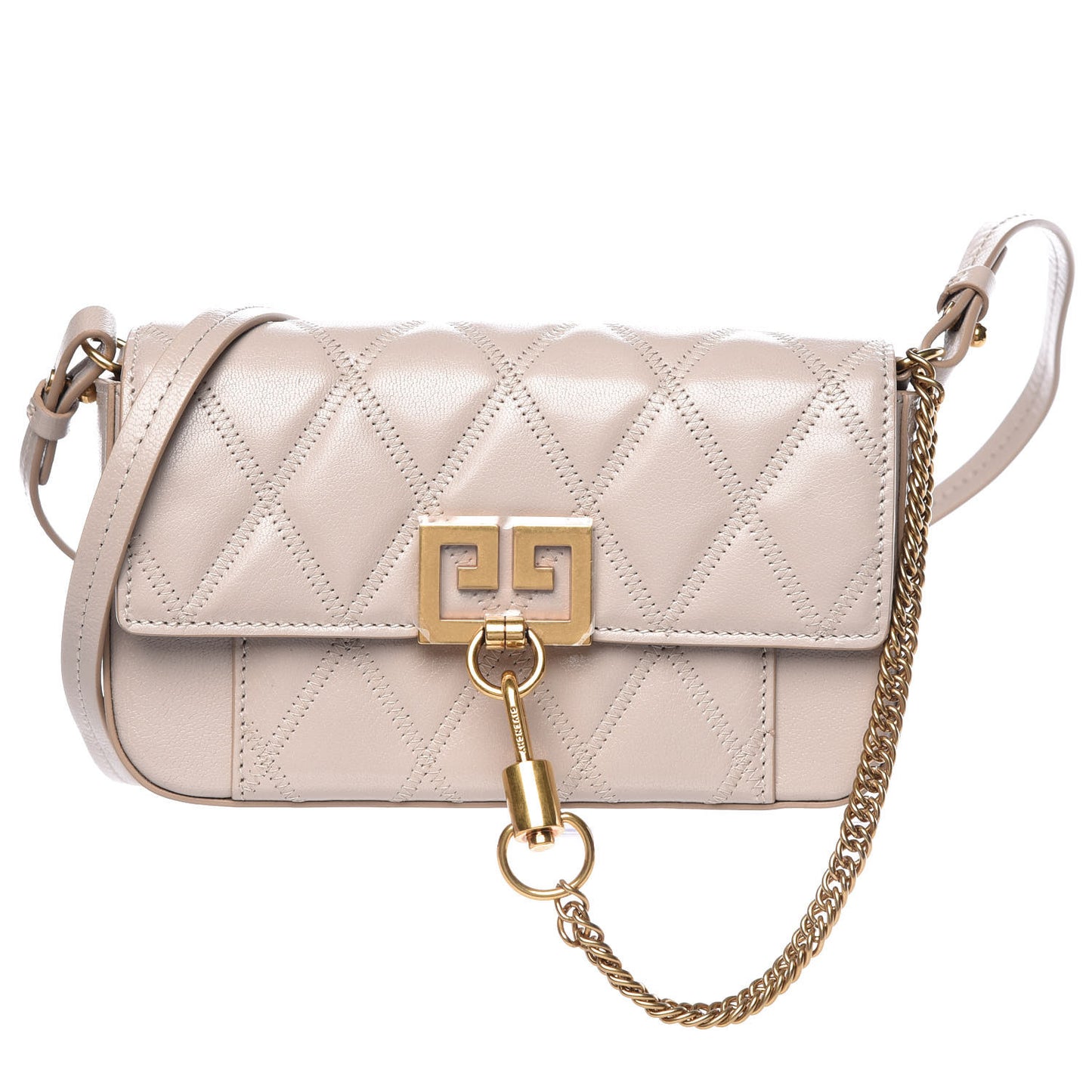 Goatskin Quilted GV3 Mini Pocket Convertible Bag Natural