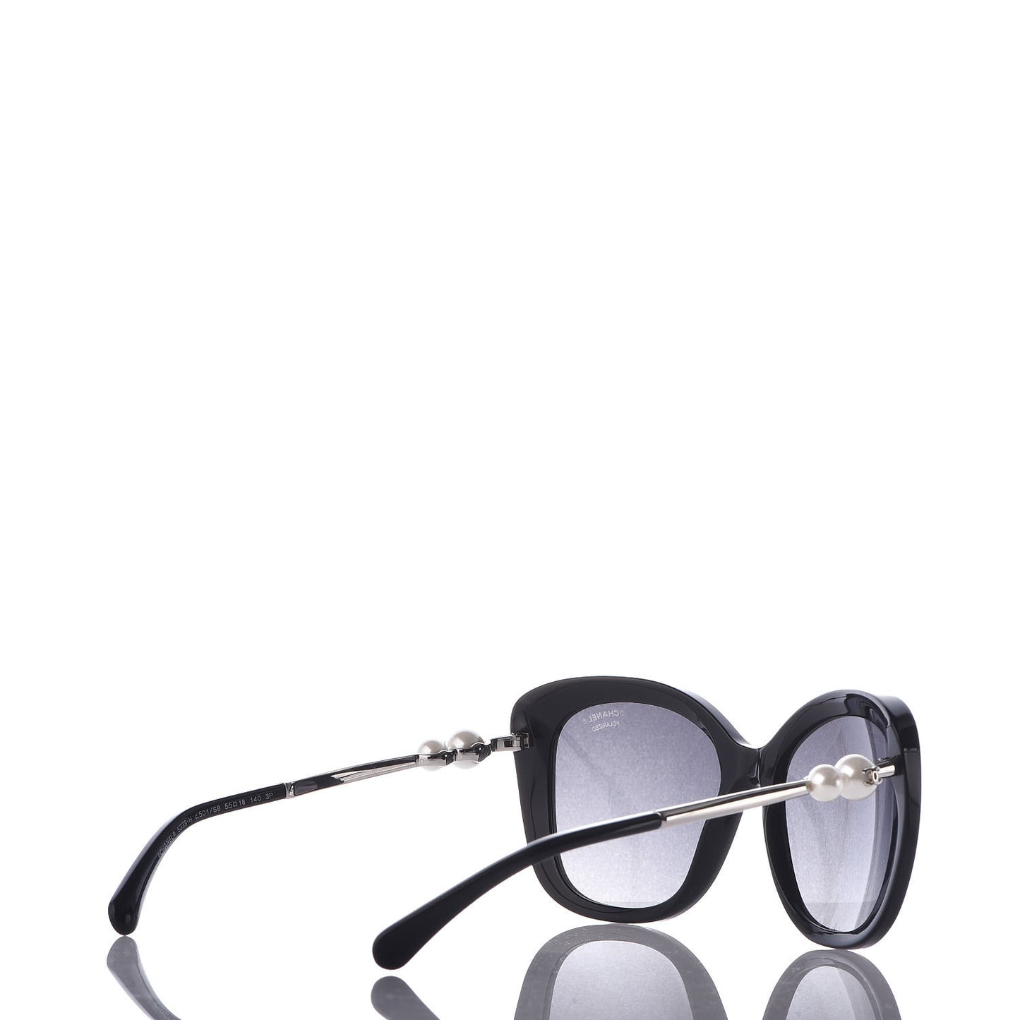 Acetate Butterfly Winter Pearl Sunglasses 5339-H Black