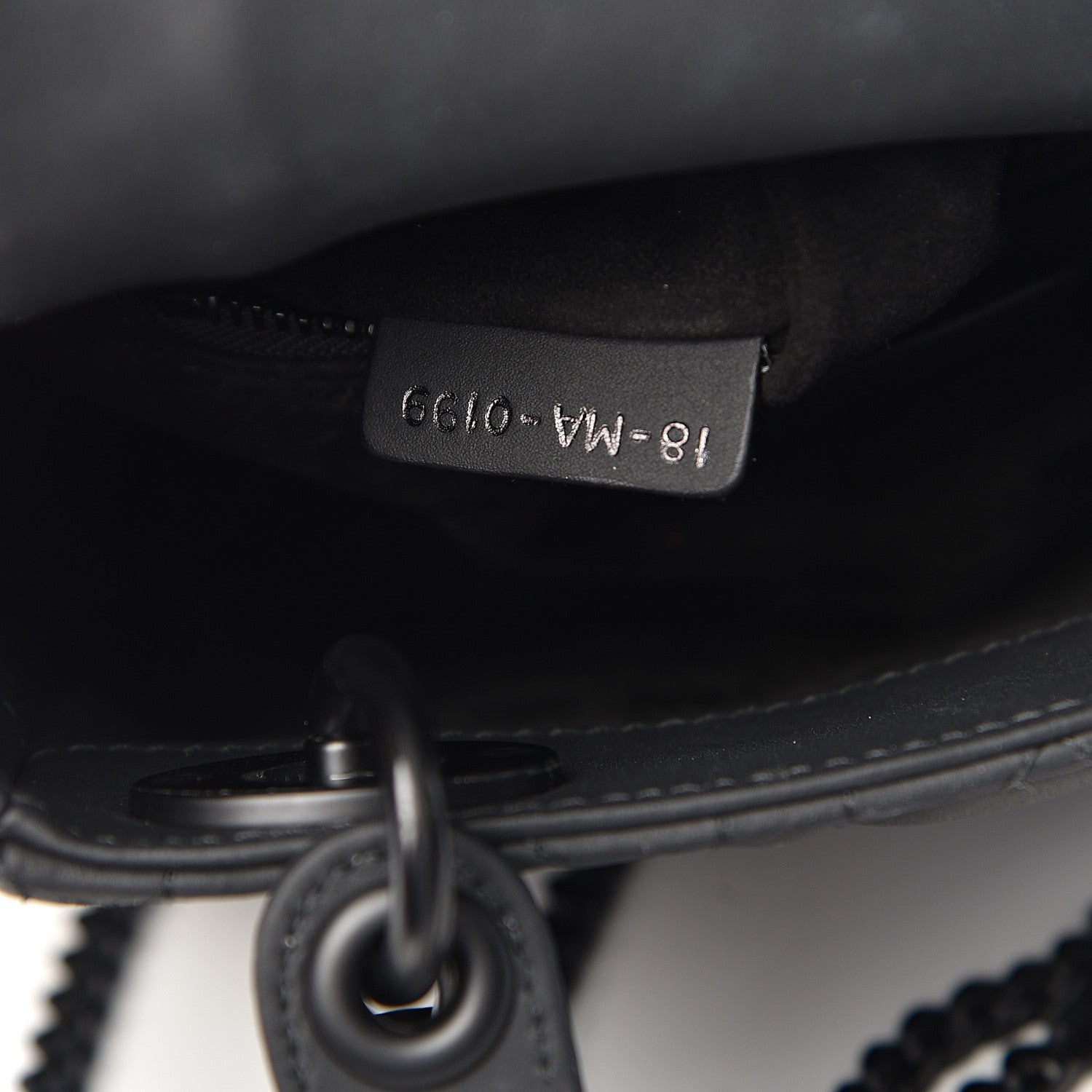 Christian Dior Ultra Matte Calfskin Cannage Mini Lady Dior Black 7 of 11