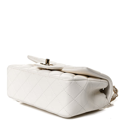 Chanel Lambskin Quilted Mini Rectangular Flap White 9 of 14