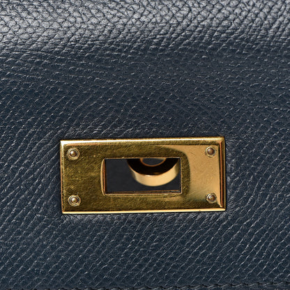 Hermes Courchevel Retourne Kelly 28 Bleu Marine 22 of 48