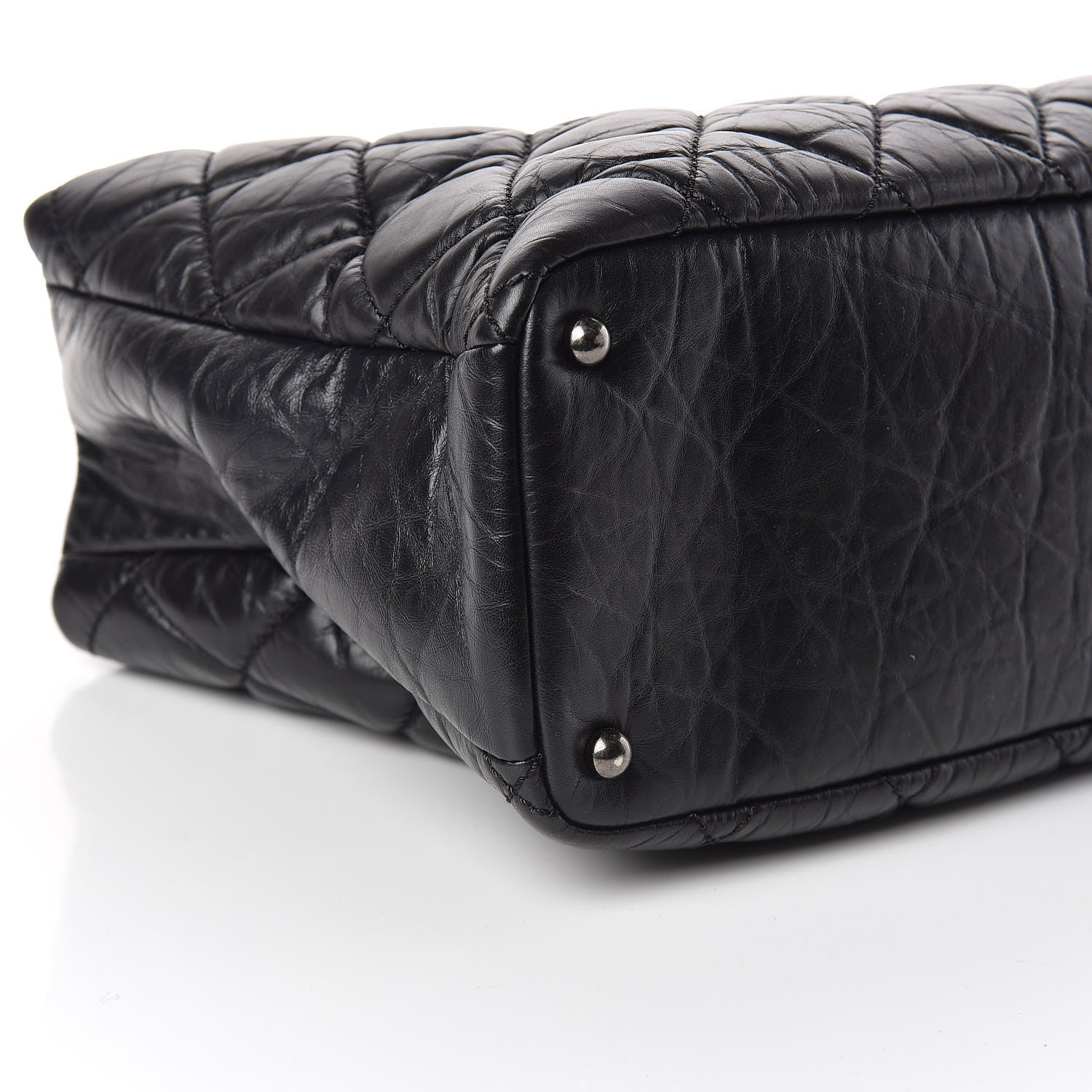Chanel Aged Calfskin Quilted Tweed Portobello Tote Black 20 of 35