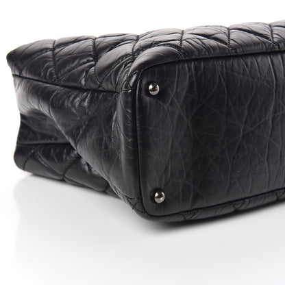 Chanel Aged Calfskin Quilted Tweed Portobello Tote Black 20 of 35