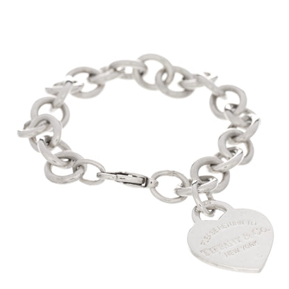 Tiffany Sterling Silver Return to Tiffany Heart Tag Charm Bracelet 1 of 3