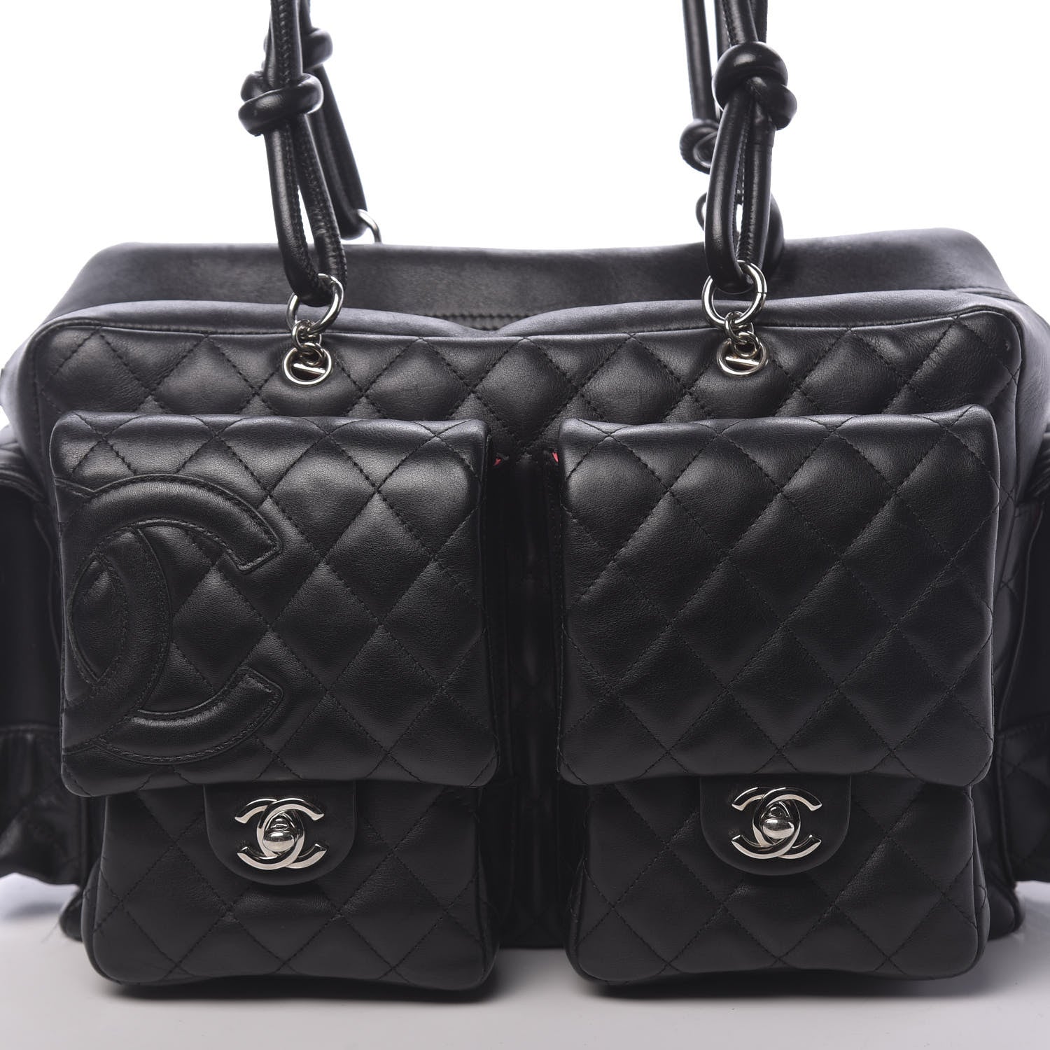 Chanel Calfskin Quilted Large Cambon Multipocket Reporter Black 8 of 11