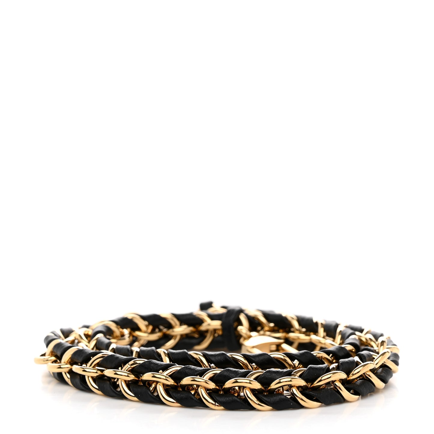 Calfskin Multi Pochette Chain Shoulder Strap Black Gold