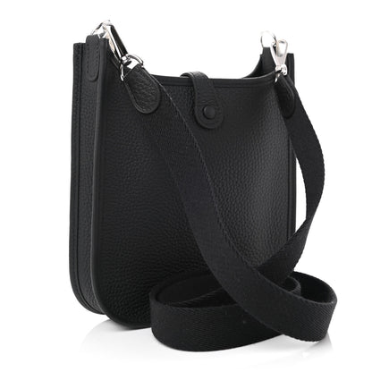 Hermes Taurillon Clemence Evelyne TPM Black 3 of 11