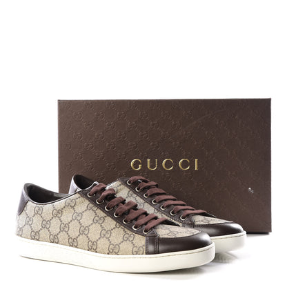Gucci GG Supreme Monogram Womens Tessuto Sneakers 39.5 Ebony 9 of 9