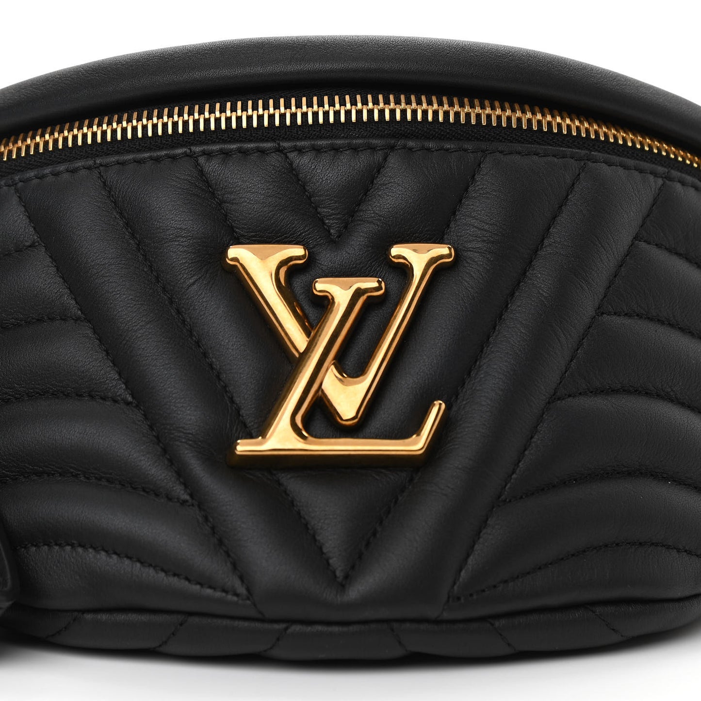 Calfskin Quilted New Wave Bumbag Black