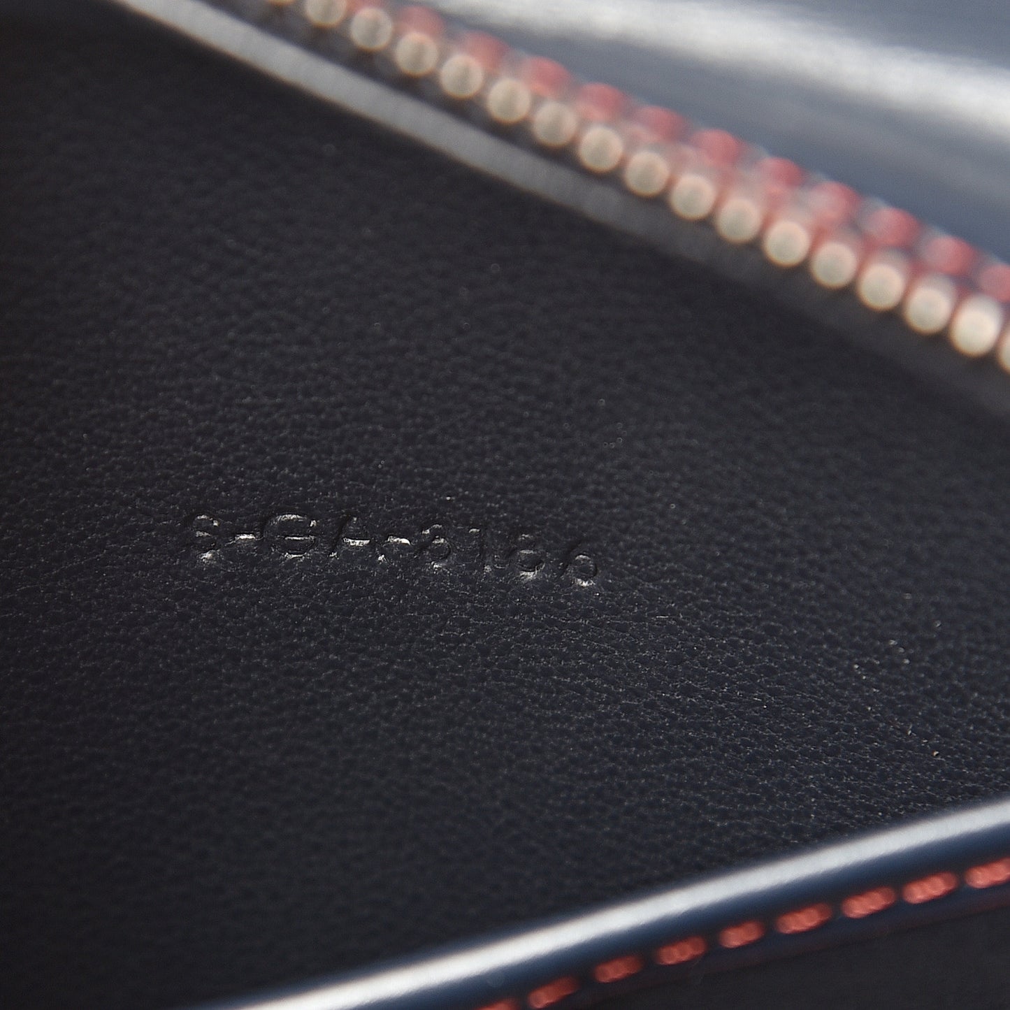Satin Calfskin Nano Debossed Luggage Navy Blue