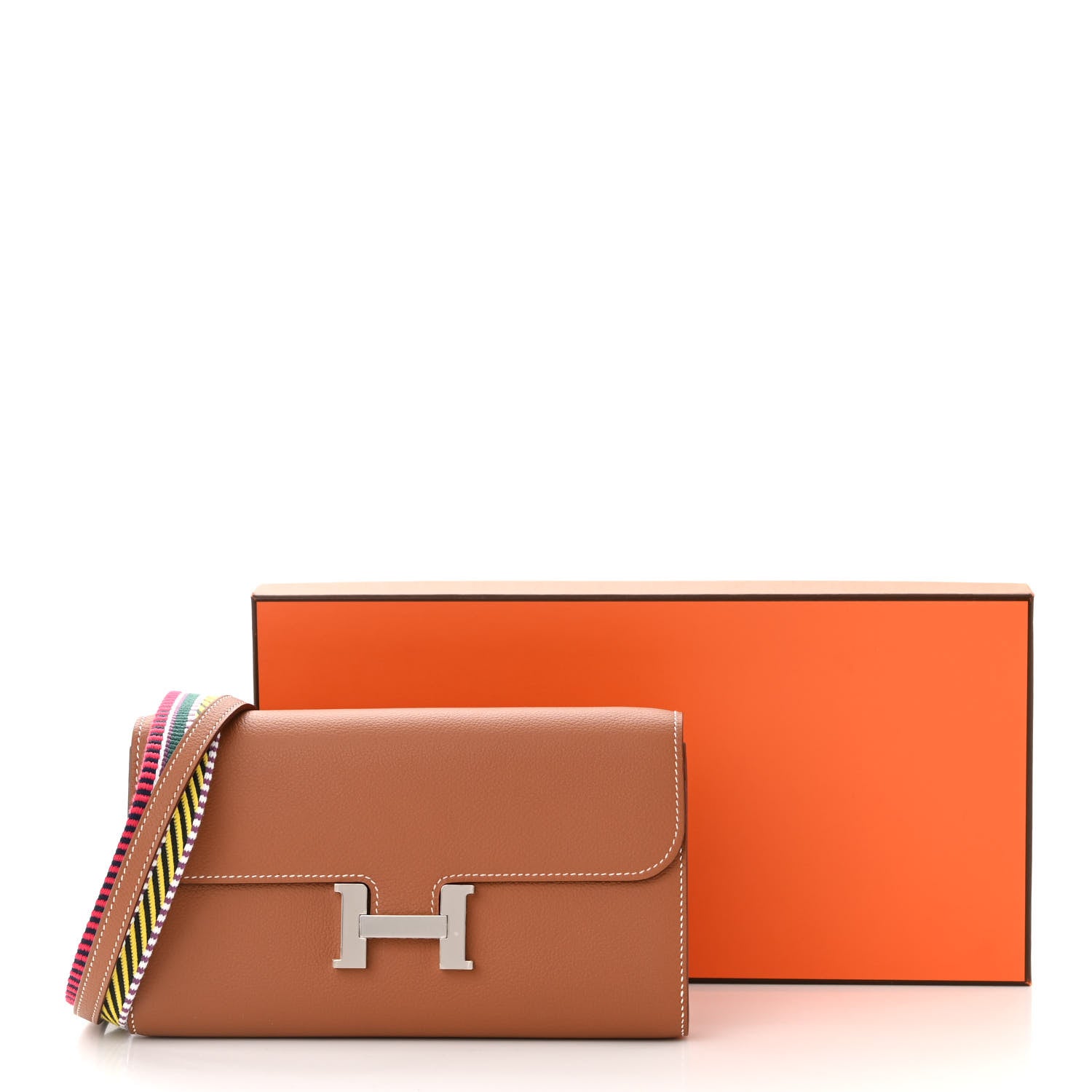 Hermes Evercolor Cavale Constance Long Wallet To Go Gold Multicolor 11 of 11