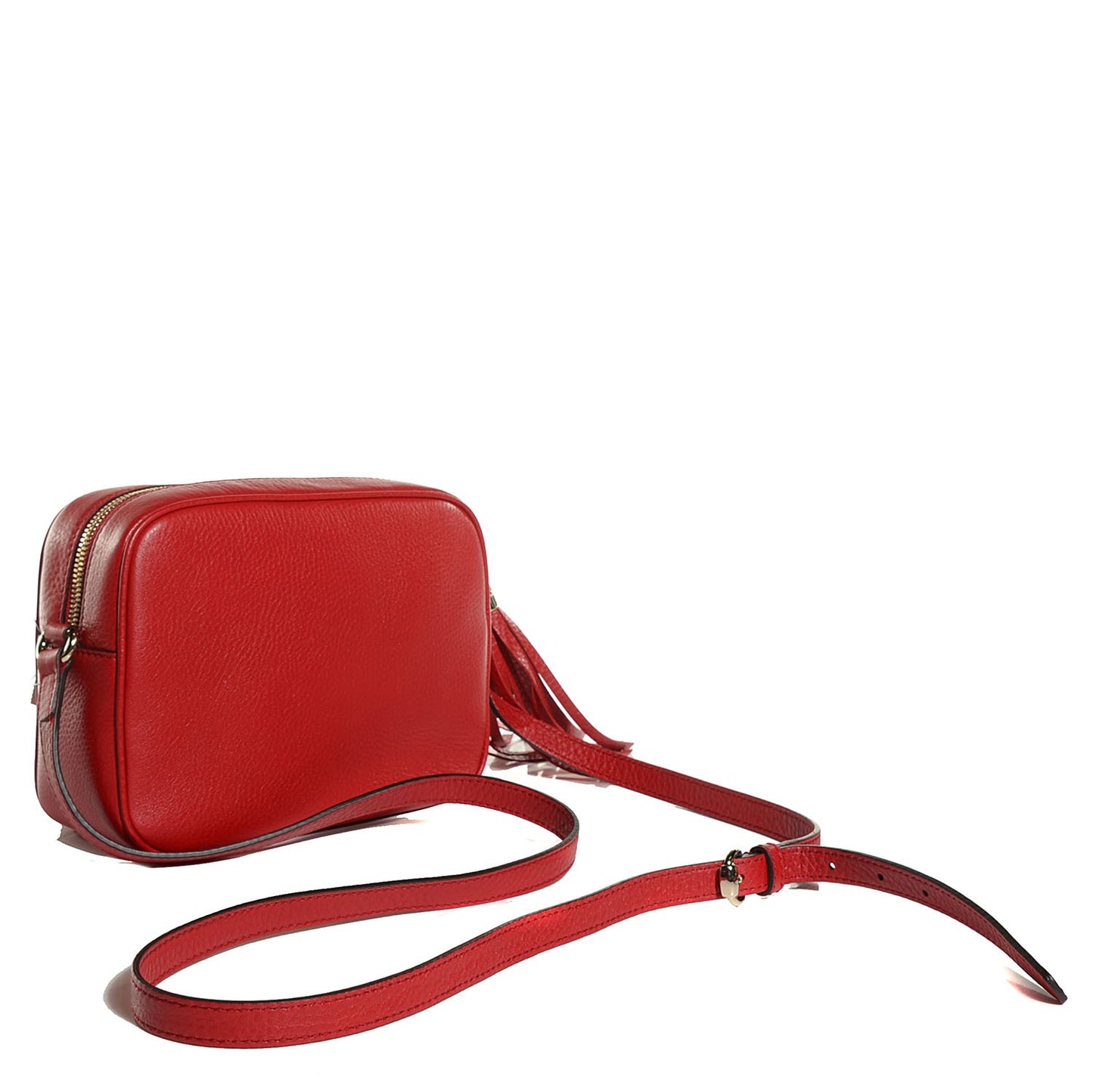 Pebbled Calfskin Small Soho Disco Bag Tabasco Red